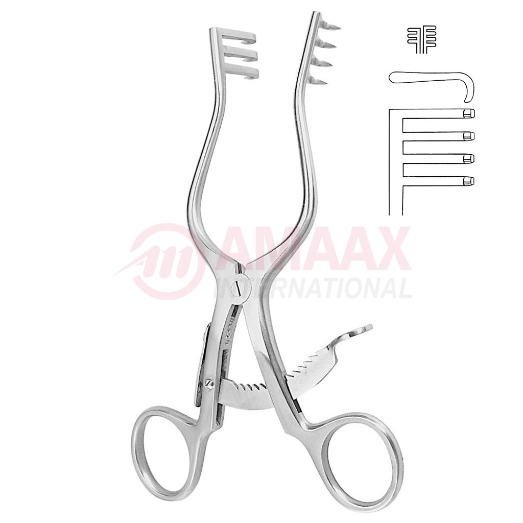 Counter Retractor With Ratchet 13.5cm Blunt 3 X 4 Prong 1 Counter-retractor-with-ratched-13.5-cm-blunt-3-x-4