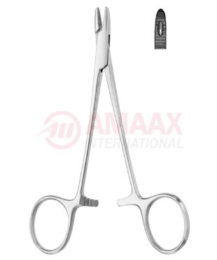DERF needle holder 12 cm with groove