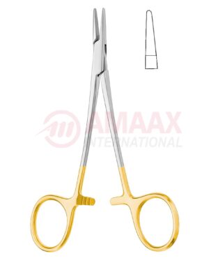 Halsey needle holder tc 13 cm smooth jaw