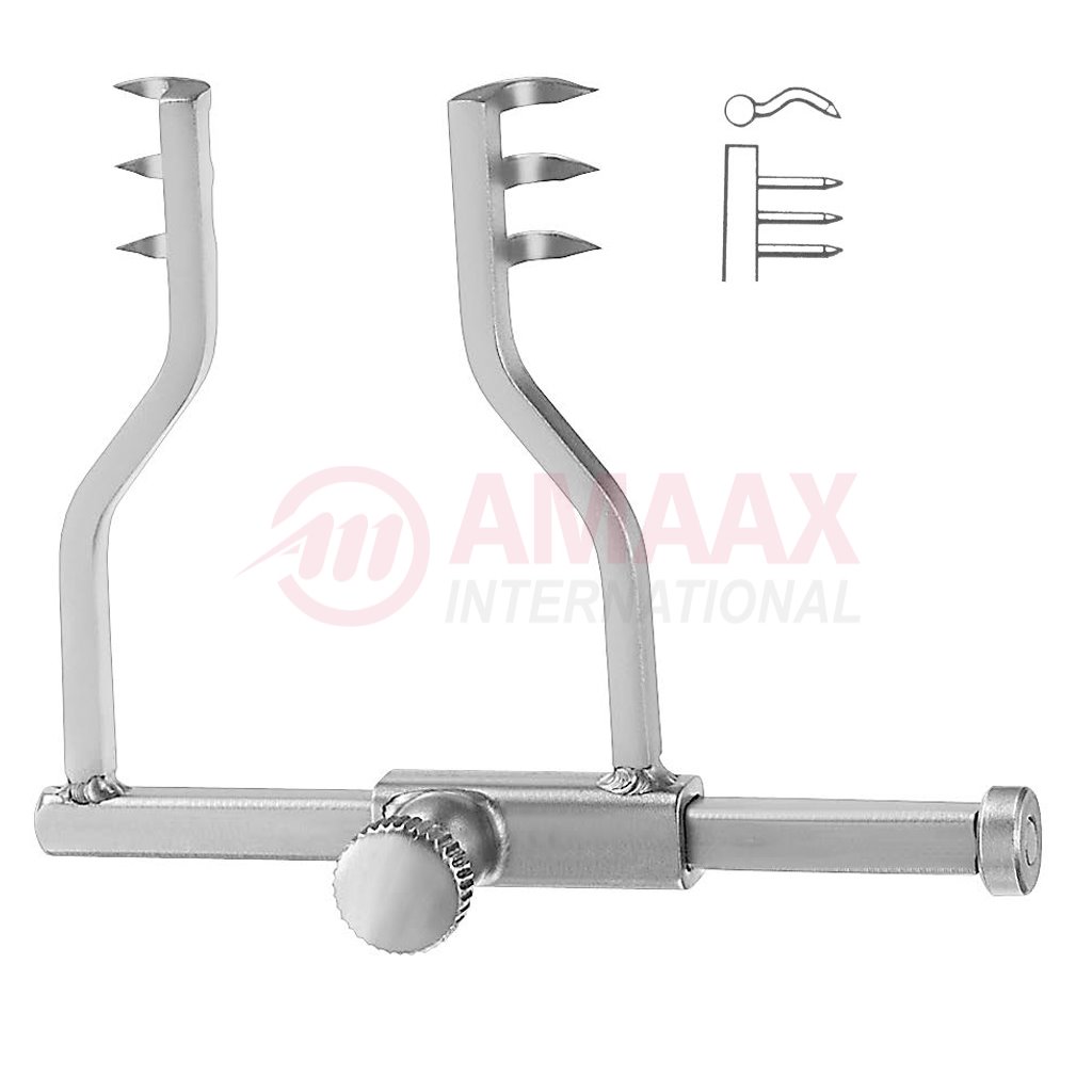 Logan Self Retaining Retractor Sharp 4cm With Adjusting Screw 1 Logan-retractor