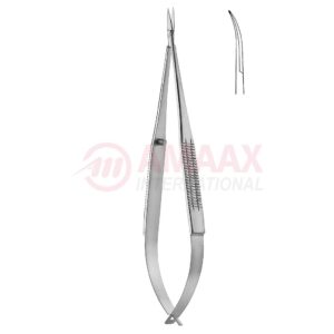 Millesi-micro-scissors-flat-toothed-curved