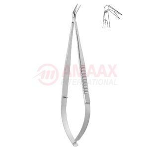 Toledo-spring-type-vascular-micro-scissors-sharp-flat-125