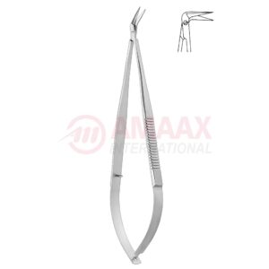 Toledo-spring-type-vascular-micro-scissors-sharp-flat-90