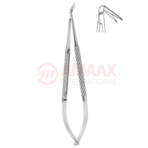 Toledo-spring-type-vascular-micro-scissors-sharp-round-125-1-blade-buttoned
