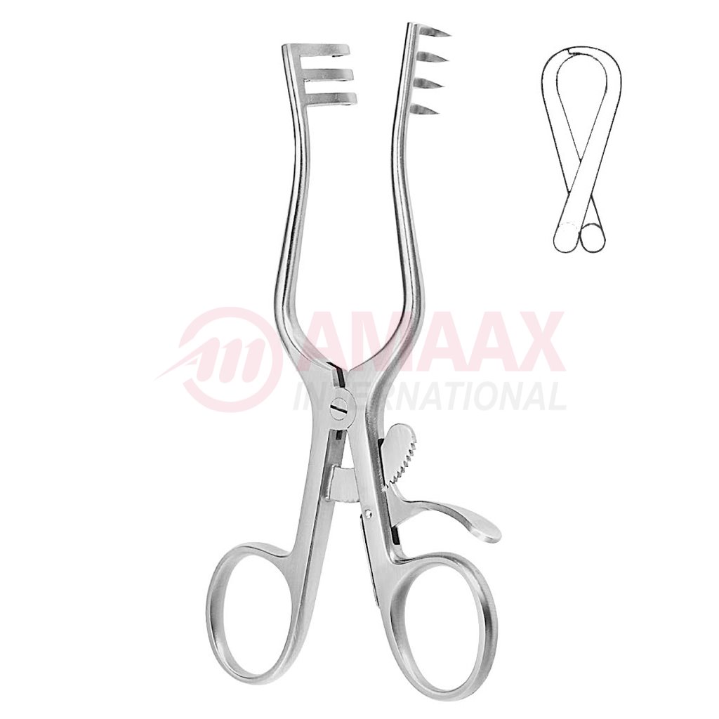 Weitlaner Self Retaining Retractor 13cm Blunt 3 X 4 Teeth 1 Weitlaner-retractor-blunt-3-X-3
