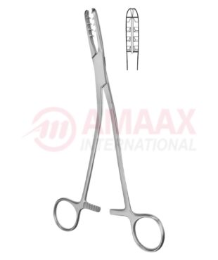 bircher ganske bone holding forceps curved to side