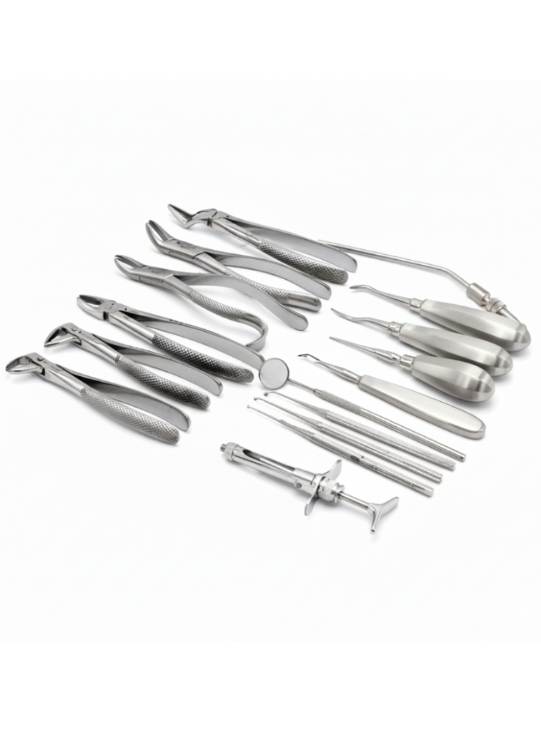 dental tooth extraction tool kit of 16 pieces