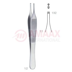ewald hudson forceps 1x2 teeth 12cm
