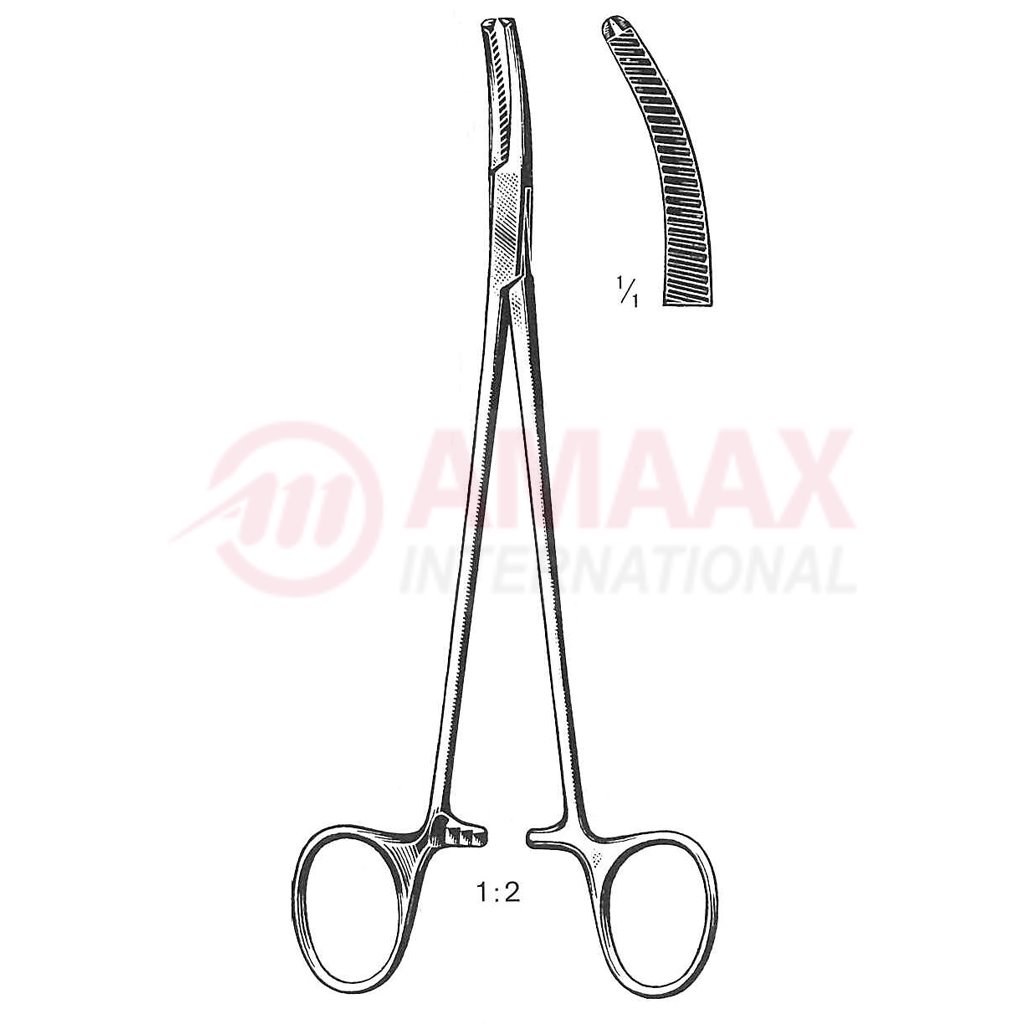 Faure Peritoneum Forceps Straight Curved 20cm 1 faure-hemostatic-forceps-fully-cvd