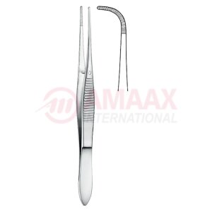 forceps delicate strongly curved 9.5cm