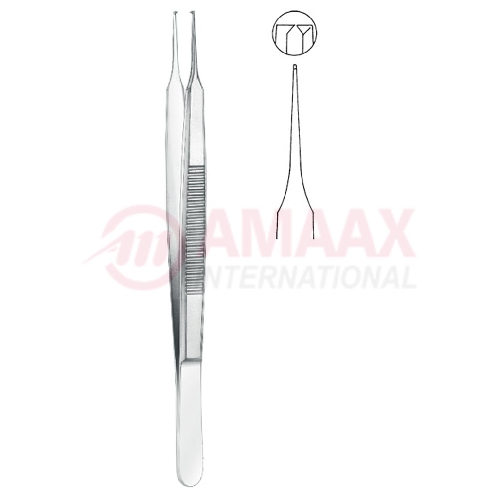 forceps micro 10.5cm very fine teeth