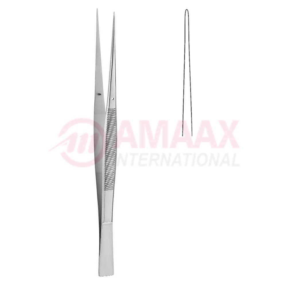 forceps micro straight 19.5cm blunt