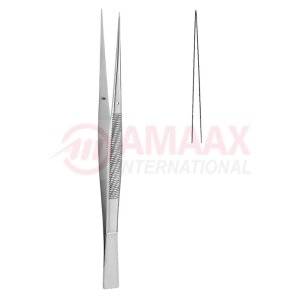 forceps micro straight 19.5cm sharp