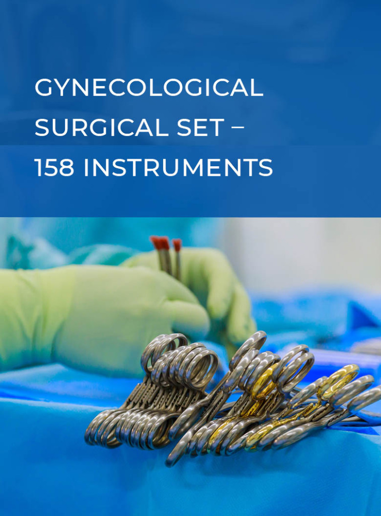 gynecological surgical set 158 instruments