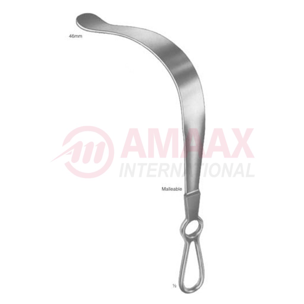 KUEMMEL Abdominal-And Intestinal Spatula, Flexible 46mm, 33cm, With Ring Handle 1 kuemmel-abdominal-ring-handle