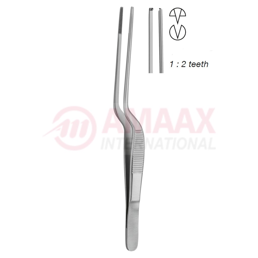 lucae ear forceps 14cm 1x2 teeth bayonet shaped