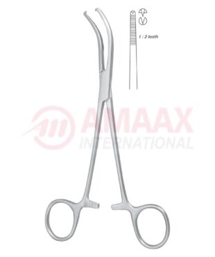 mikulicz peritoneum forceps 18.5cm sidewards curved