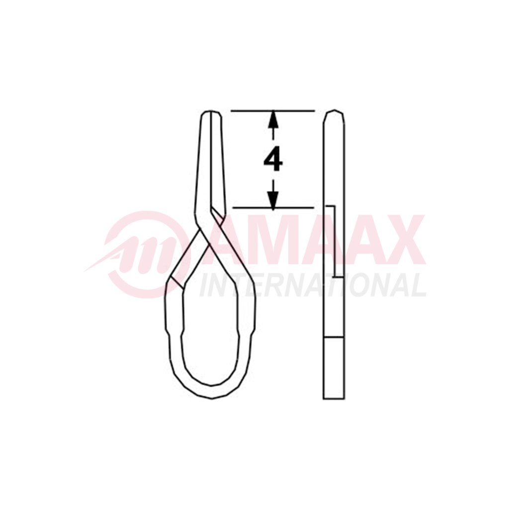 mini vessel clip 4mm straight no implants 40.567.10