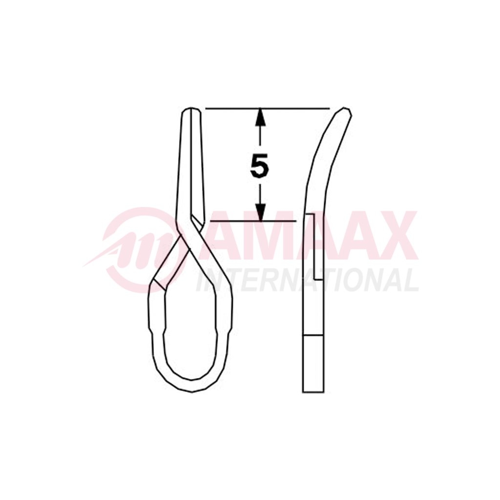 mini vessel clip 5mm curved no implants 40.567.12