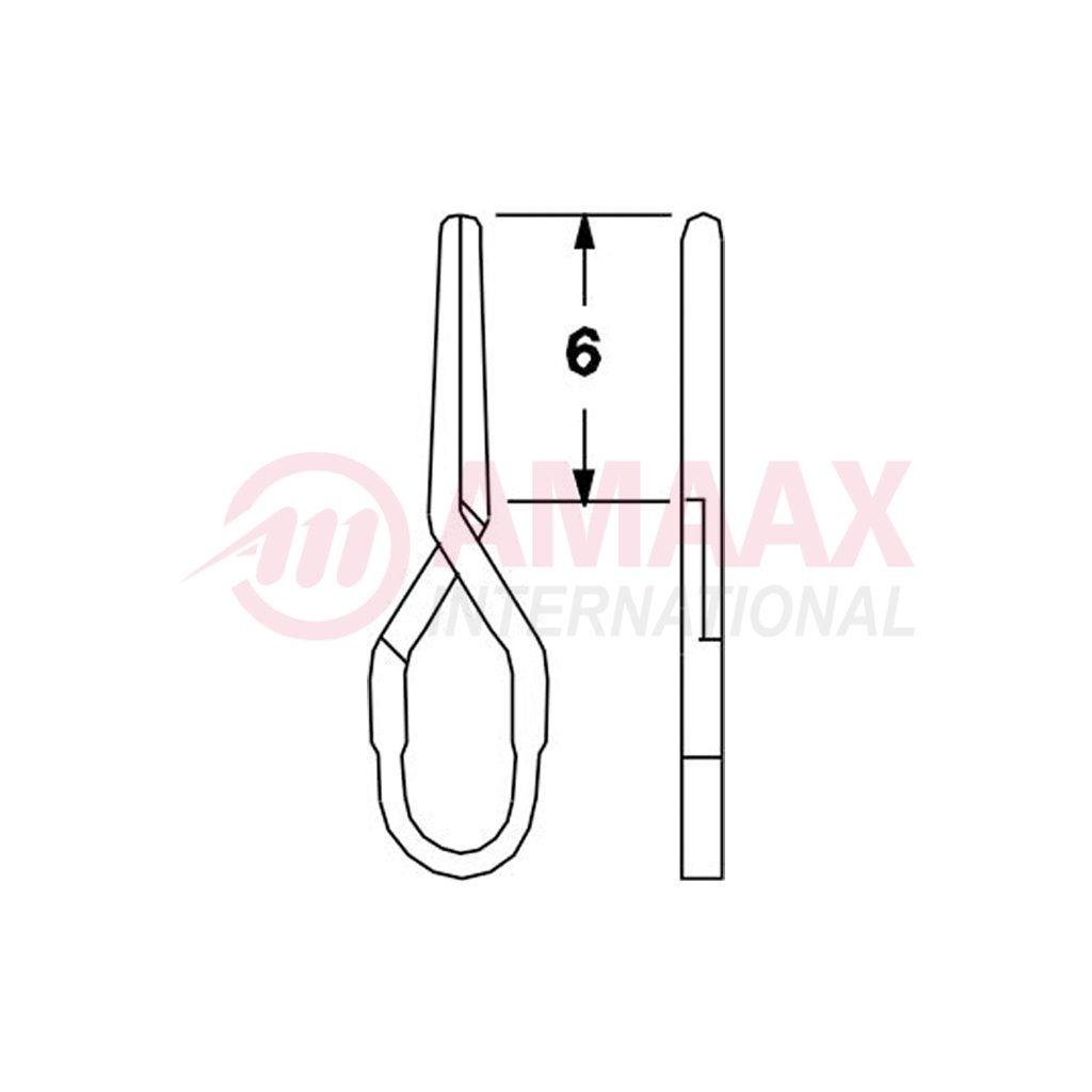 mini vessel clip 6mm straight no implants 40.567.20