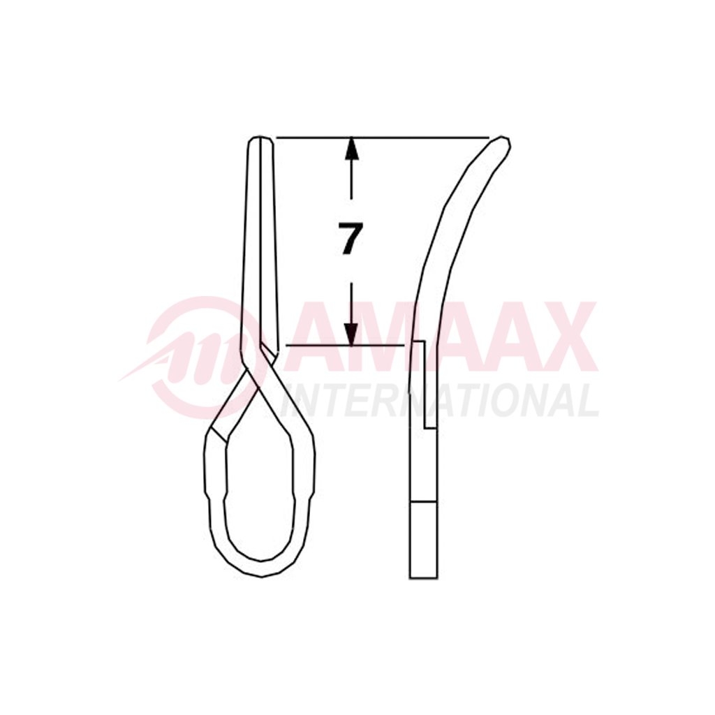 mini vessel clip 7mm curved no implants 40.567.22