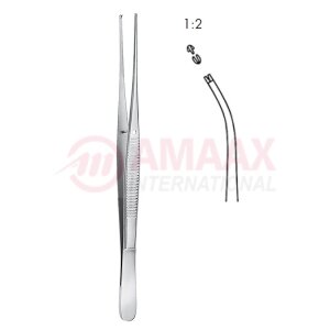 semken forceps 1x2 teeth curved