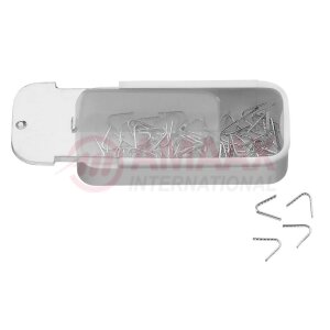 silver clips in plastic vial package of 100 pieces