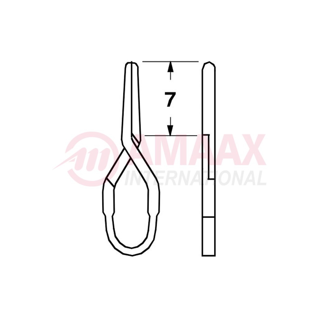 standard vessel clip 7mm straight no implants 40.567.40
