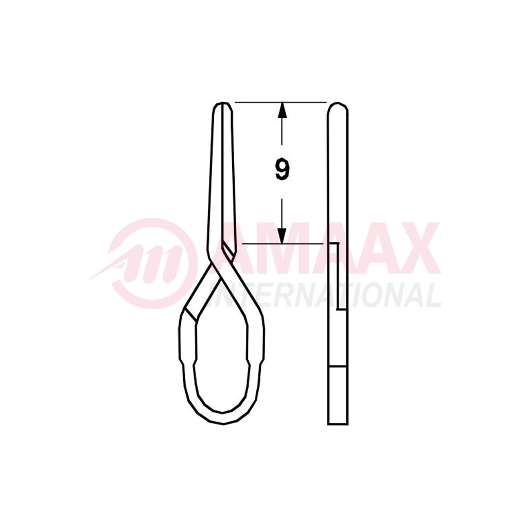 standard vessel clip 9mm straight no implants 40.567.50