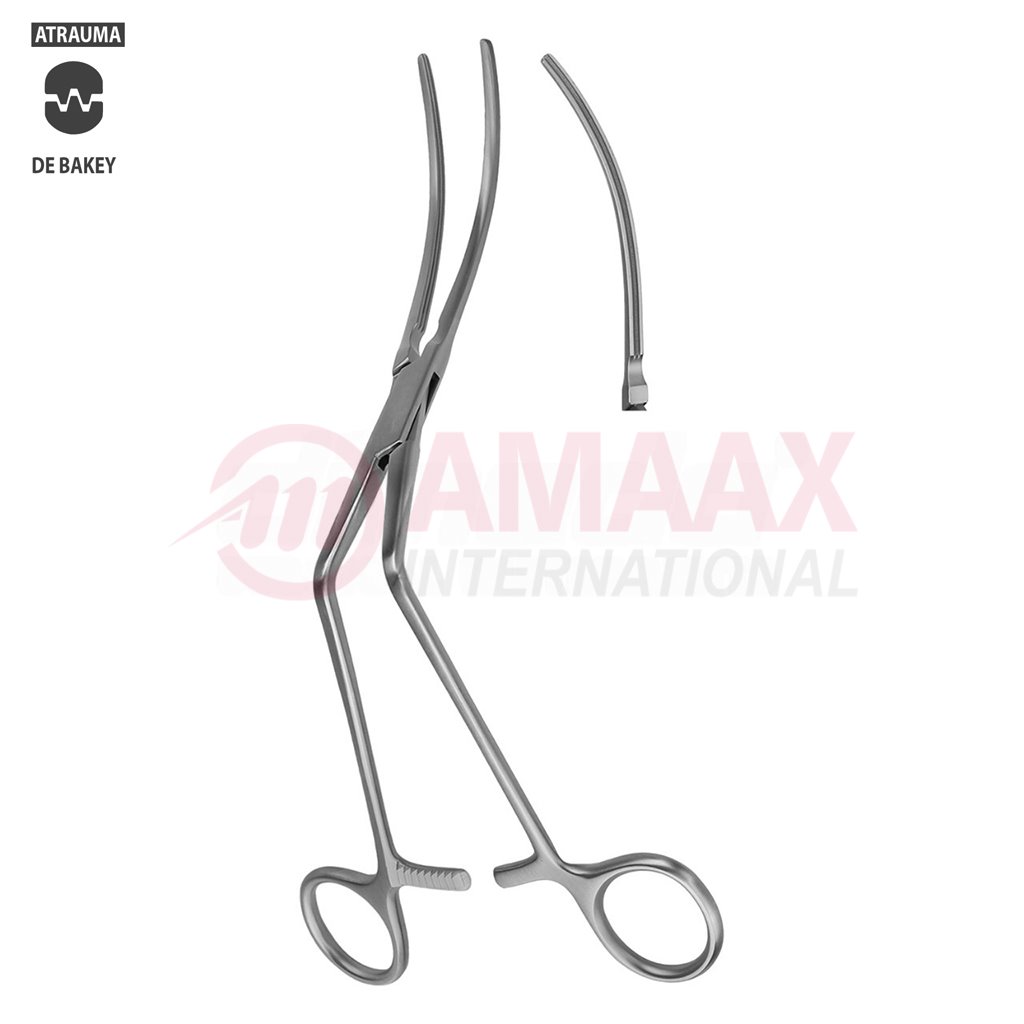 WYLIE Hypogastric and Abdominal Vascular Clamp 24cm 9 1/2" Slightly Curved Shanks Angeld Downwards 1 wylie-hypogastrik-and-abdominal-vascular-clamp-24cm-13.235.24