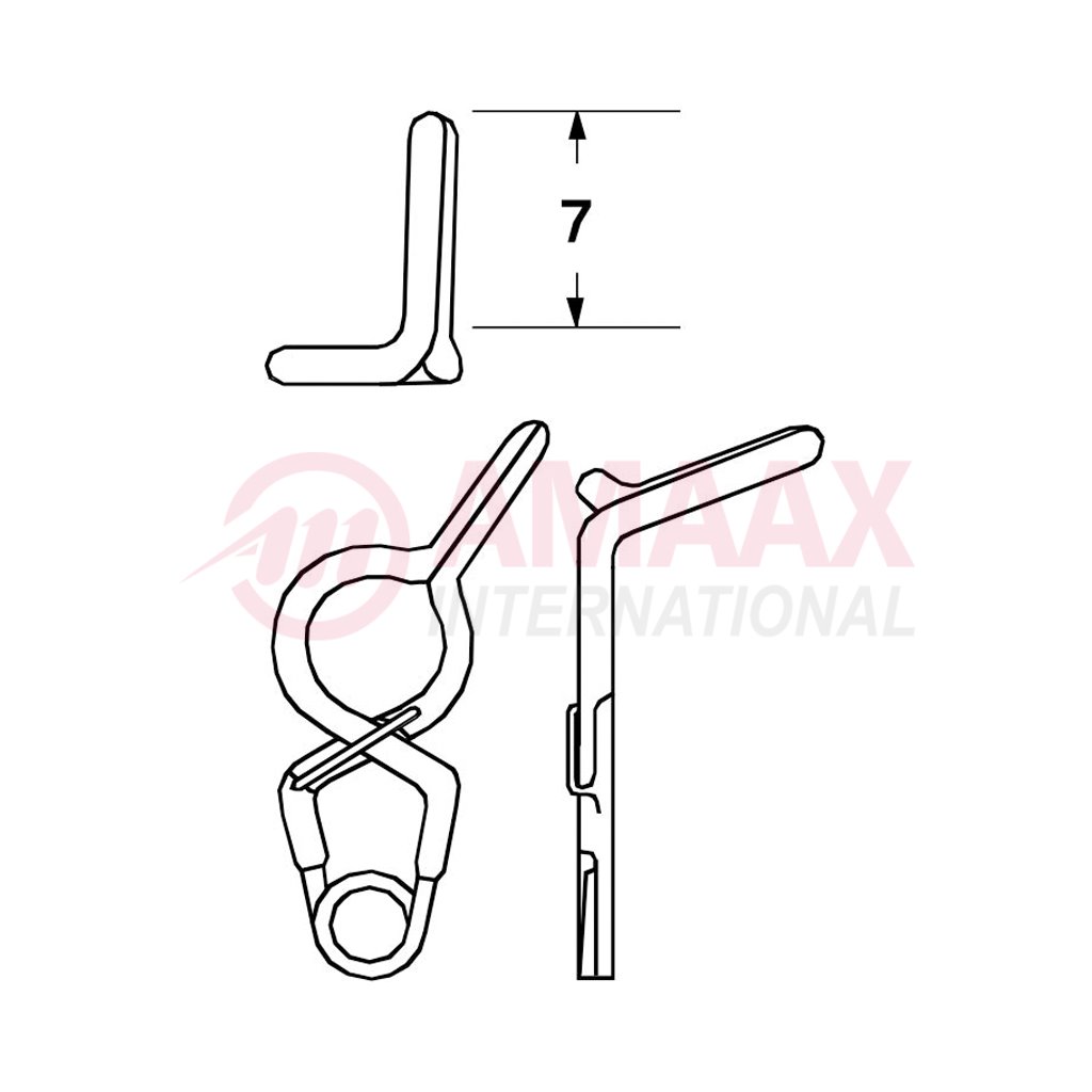 YASARGIL Aneurysm Clips, Standard, Permanent, Fenestrated 5mm, 7mm Bend Angled 45 Degree, Side Right Opening, Closing Force 150 gms, Opening 6.2mm 1 yasargil-clip-standard-perm-gef-5-40.787.62-40.787.63