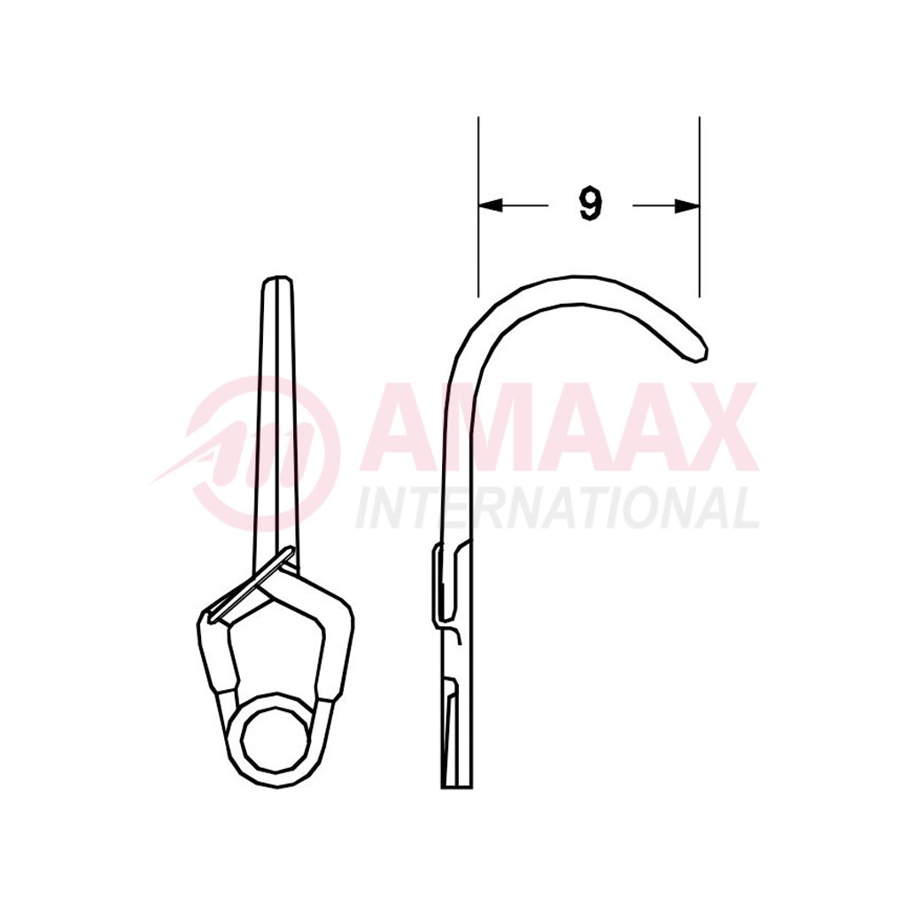 YASARGIL Aneurysm Clips, Standard, Permanent, 9mm Strong Curved, Closing Force 180 gms, Opening 5.8mm 1 yasargil-clip-standard-permanent-40.924.58-40.924.59