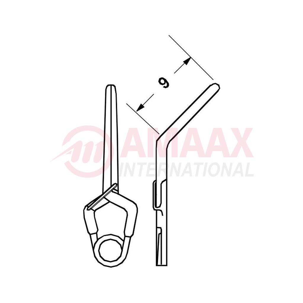 YASARGIL Aneurysm Clips, Standard, Temporary, 9mm Angled 45 Degree, Closing Force 110 gms, Opening 7.8mm 1 yasargil-clip-standard-temp-40.573.78-40.573.79