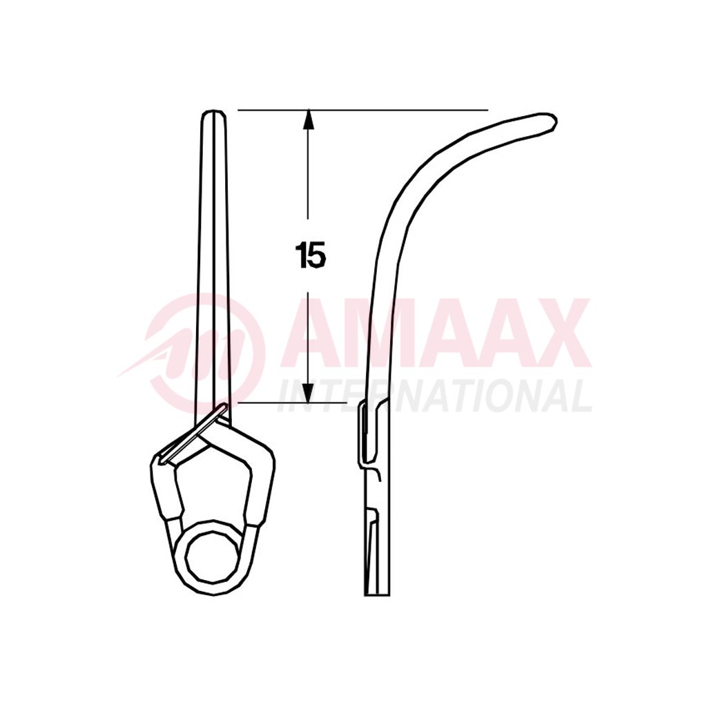 YASARGIL Aneurysm Clips, Standard, Temporary, 15mm Curved, Closing Force 110 gms, Opening 7.4mm 1 yasargil-clip-standard-temp-40.731.74-40.731.75