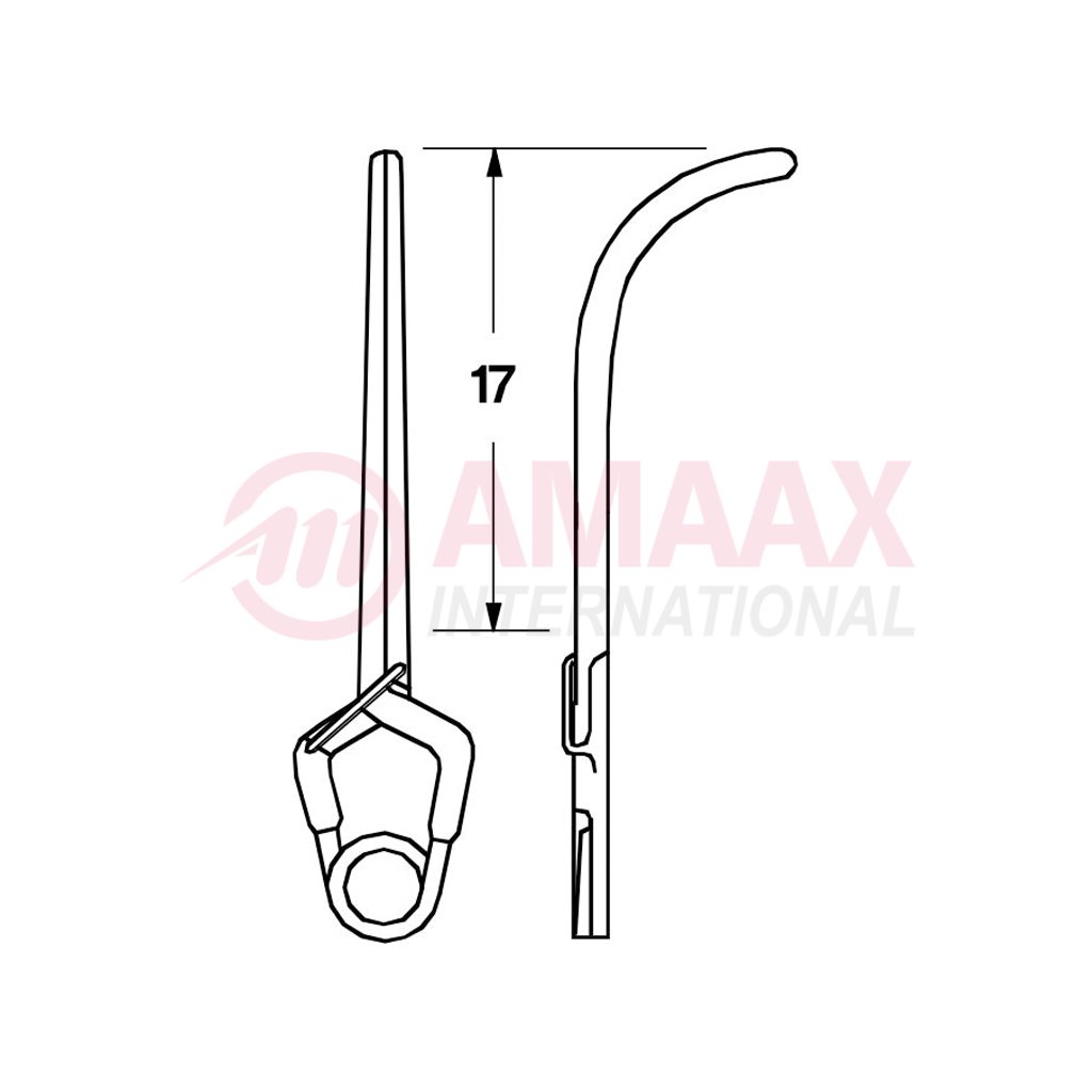 YASARGIL Aneurysm Clips, Standard, Temporary, 17mm Curved, Closing Force 110 gms, Opening 9.9mm 1 yasargil-clip-standard-temp-40.731.99-40.731.00
