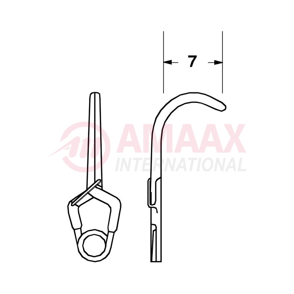 YASARGIL Aneurysm Clips, Standard, Temporary, 7mm Strong Curved, Closing Force 110 gms, Opening 5.4mm 1 yasargil-clip-standard-temp-40.732.54-40.732.55