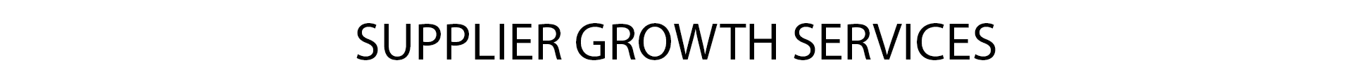 Supplier growth services