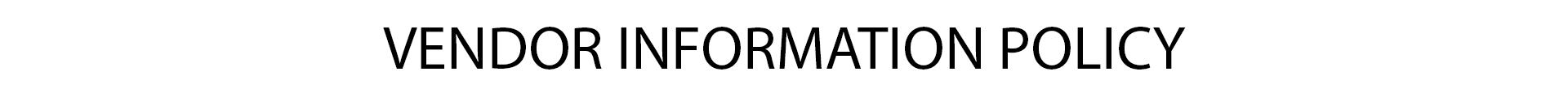 Vendor-Information-Policy
