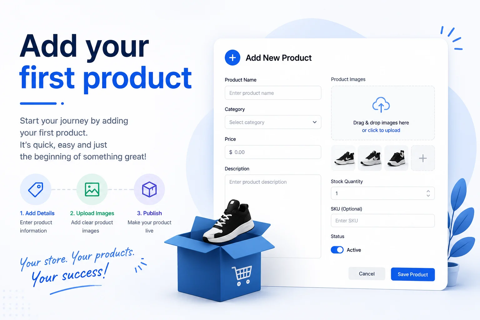add your first product