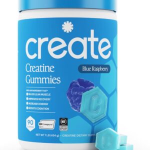Creatine Monohydrate Gummies for Men & Women – Muscle Strength, Performance, Energy & Focus Support Supplement