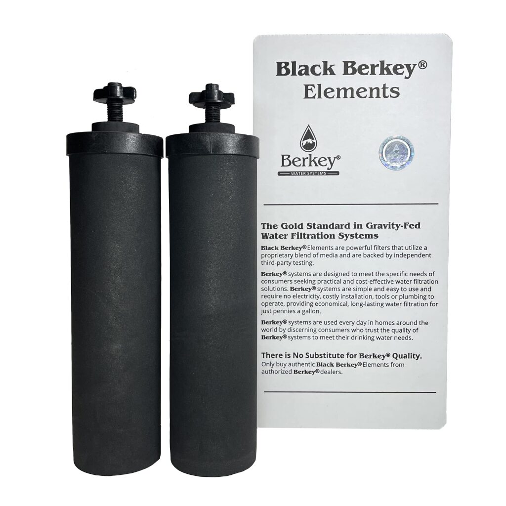 Berkey Authentic Black Berkey Purification Elements Pack of 2 – Premium Water Purifier Replacement Filters for Gravity Filtration Systems