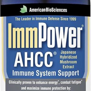 American BioSciences ImmPower AHCC Mushroom Extract 30 Capsules – Immune System Support Supplement with AHCC 500mg