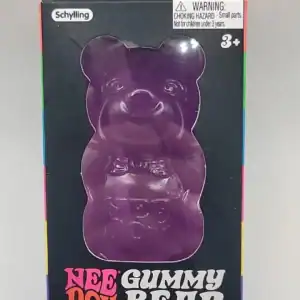 Nee Doh Gummy Bear Squishy Stress Toy Jumbo | Super Soft Squeezy Fidget Sensory Toy for Kids & Adults | Anxiety & Stress Relief