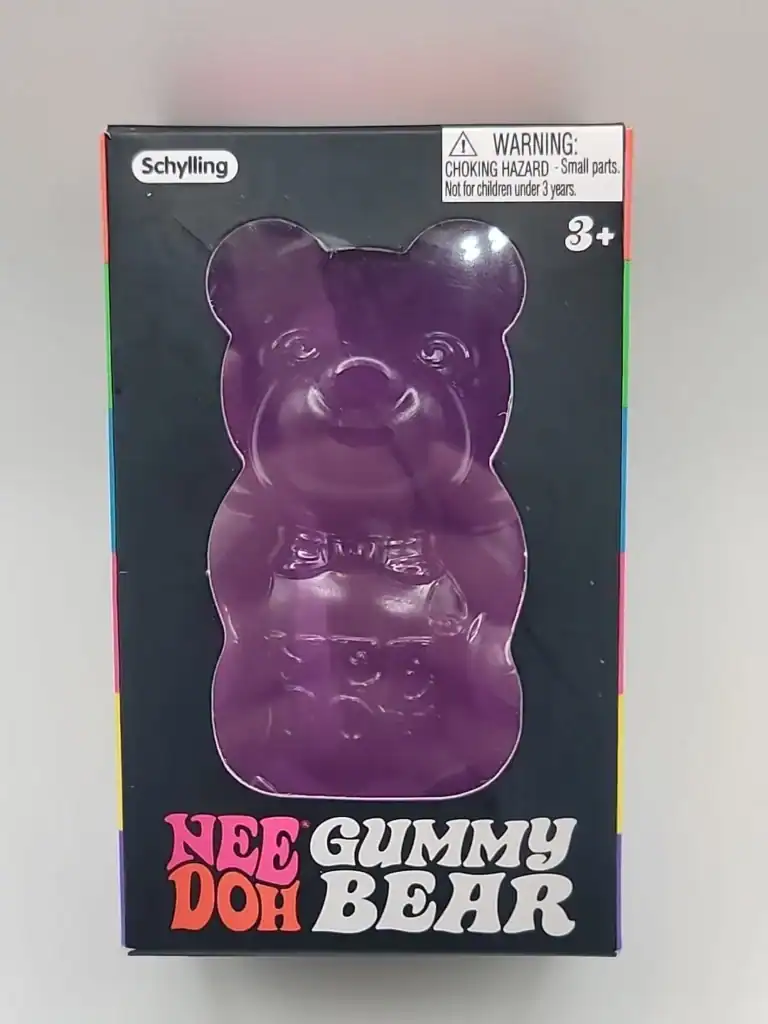 Nee Doh Gummy Bear Squishy Stress Toy Jumbo | Super Soft Squeezy Fidget Sensory Toy for Kids & Adults | Anxiety & Stress Relief