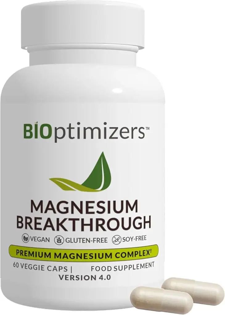 BiOptimizers Magnesium Breakthrough 4.0 | 60 Capsules | Full-Spectrum Magnesium Complex Dietary Supplement