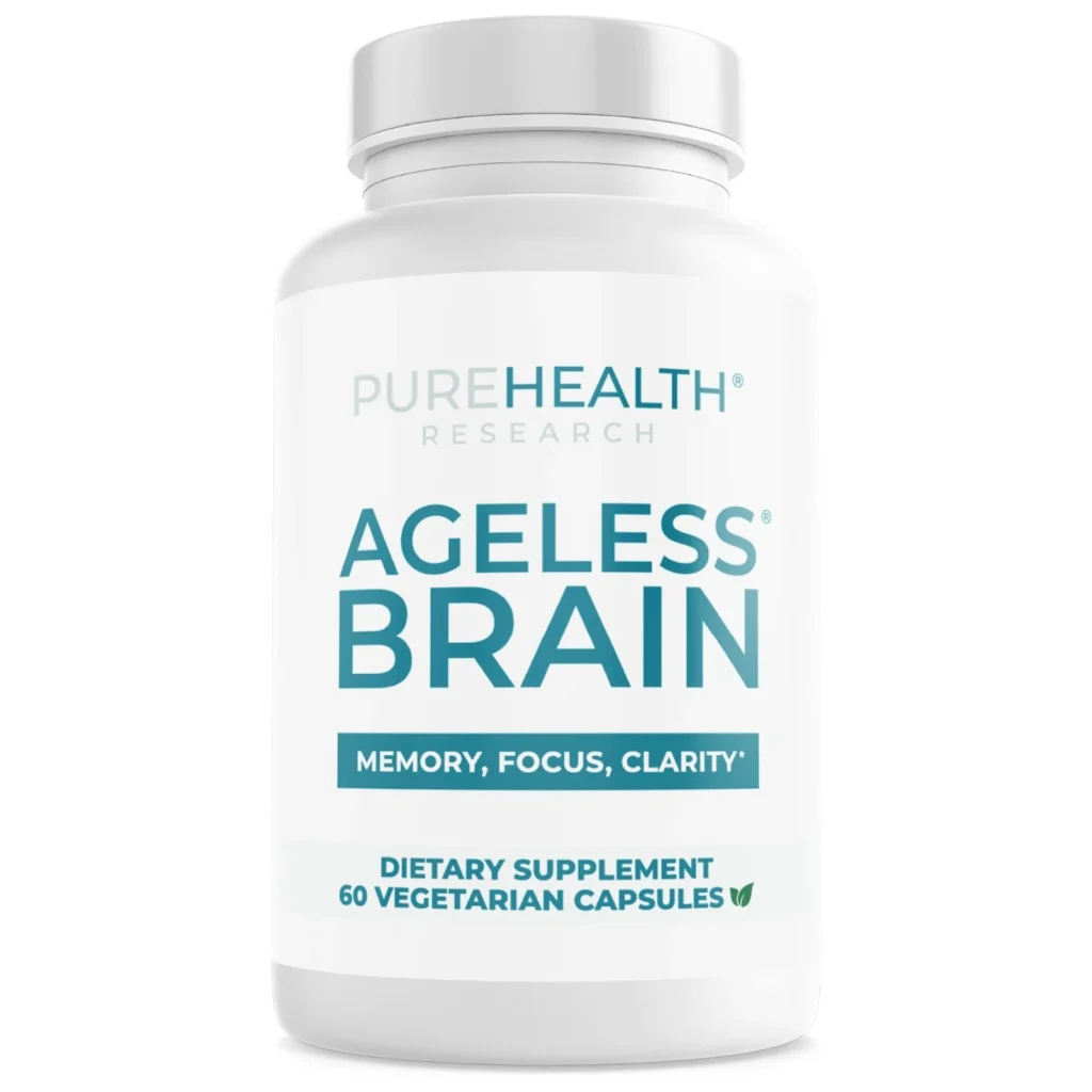 PureHealth Research Ageless Brain – Advanced Memory, Focus & Cognitive Support Supplement for Brain Health