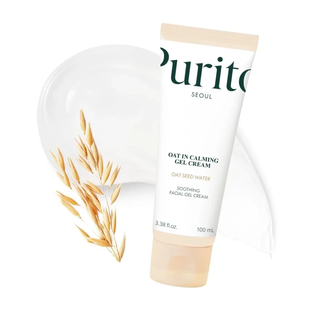 PURITO SEOUL Oat-In Calming Gel Cream 100ml – Lightweight Korean Moisturizer for Hydration, Soothing & Skin Barrier Support