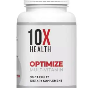 10X Health Optimize Methylated Multivitamin 90 Capsules | 34-in-1 Daily Vitamins & Minerals with 5-MTHF, Methyl B12, NAC, Magnesium & Zinc
