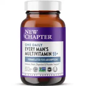 New Chapter Every Man's One Daily 55+ Multivitamin Tablets 48 Count | Men's 55+ Daily Multivitamin for Immune, Heart, Brain & Prostate Support
