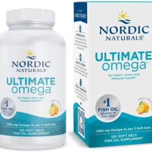Nordic Naturals Ultimate Omega Lemon 1280mg 180 Soft Gels – High Potency Omega-3 Fish Oil EPA & DHA Supplement